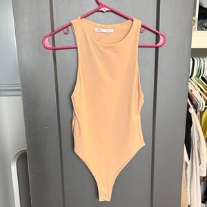 Zara Womens Nude Bodysuit